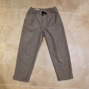 Zara Brown Checkered Trousers
